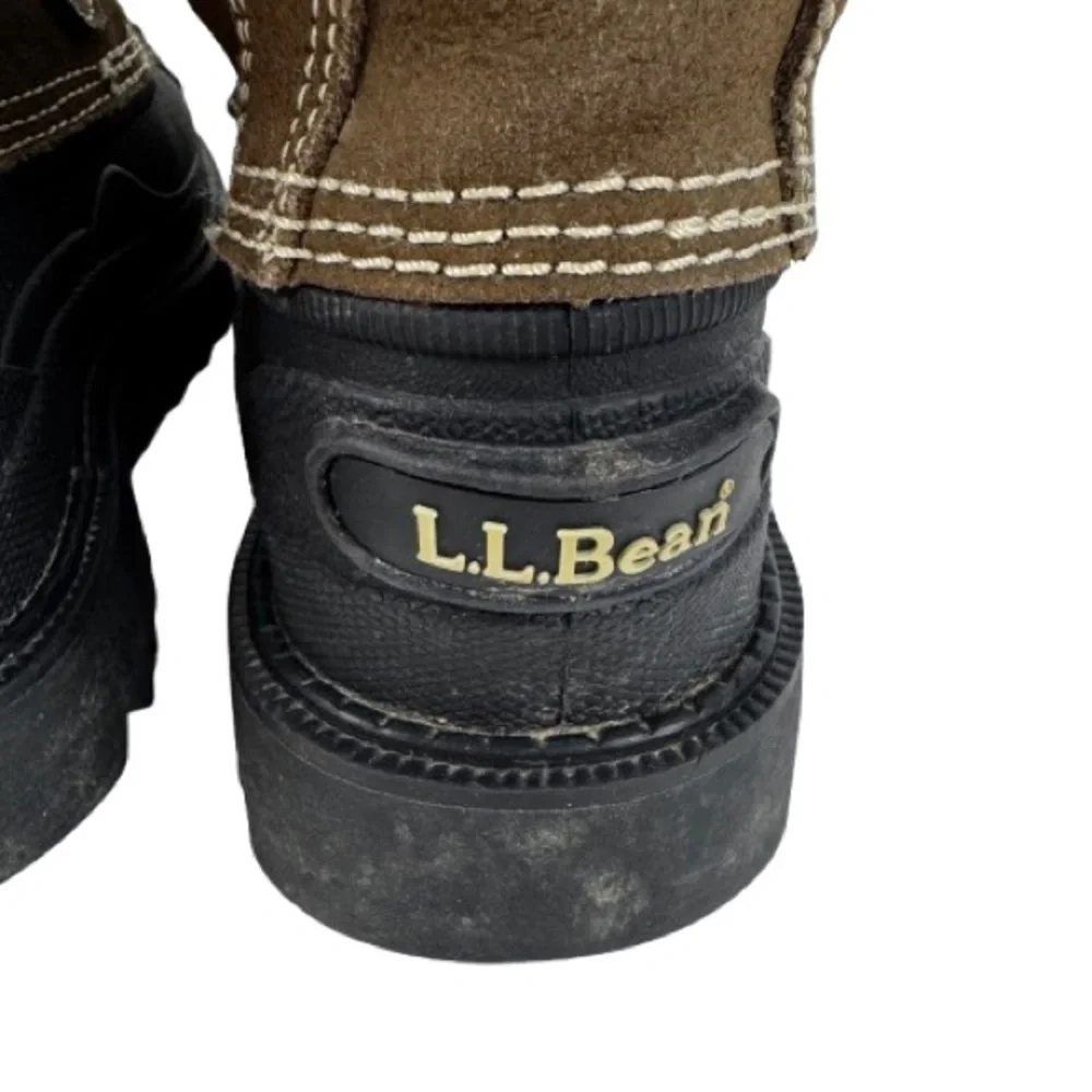 L.L. Bean Tan and Black Snow Boots